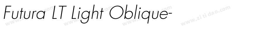 Futura LT Light Oblique字体转换